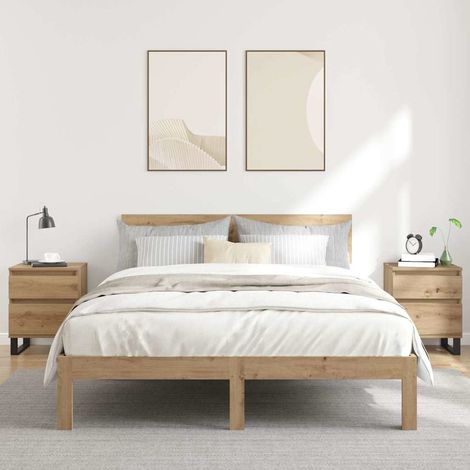 Bedside Cabinets 2 pcs Artisan Oak 40x35x50 cm Engineered Wood vidaXL (1/5)