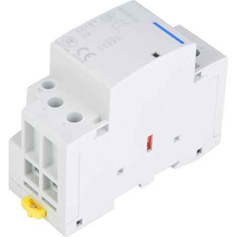 Contacteur AC domestique, 2P 32A Faible consommation d'énergie Contacteur AC domestique Rail DIN 2NO 50/60HZ(220V/230V) (1/5)