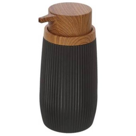Distributeur De Savon Série London Noir Et Bois Brun