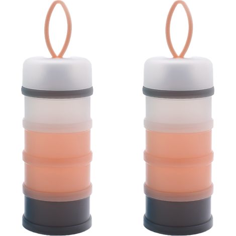Distributeur De Poudre Pour Bébé - Récipient Portable À 4 Étages Sans Fuite - Sans BPA - Pour Préparation De Lait Et Collations - 4 × 50 G (1/5)