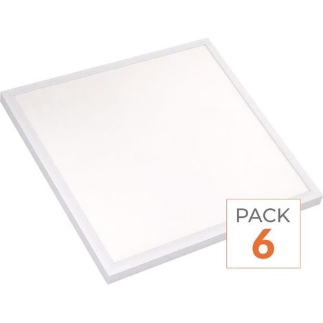 Pack de  6 - Panneau LED 60x60 Slim 36W BLANC - Blanc Froid 6000K - 8000K - SILAMP