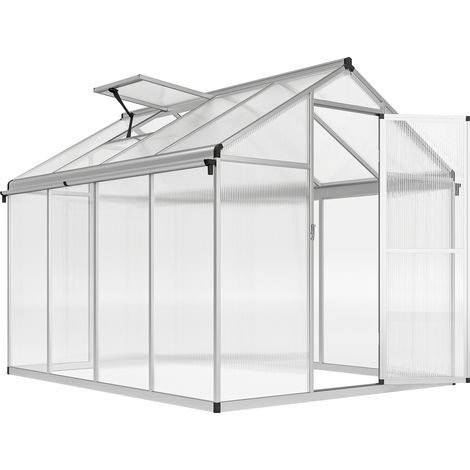8 x 6ft Aluminium Frame Greenhouse (1/5)