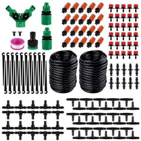 Garden Irrigation System, Drip Irrigation Kit, Automatic Drip Irrigation Kit with 20m Hose, Automatic Watering Kit for Garden Lawn Greenhouse Plants (1/4)