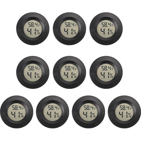 Ensemble de 10 Mini hygromètre numérique hygromètre thermomètre hygromètre intérieur et extérieur reptile thermomètre serre jardin cave Fahrenheit (°F) / Celsius (°C) (1/5)