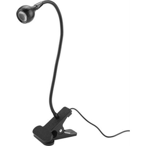 Mothinseeto LED-Schreibtischlampe mit Mini-Nachtlicht und Klemme für den Arbeitsplatz, Schwarz, Weiß (1/4)