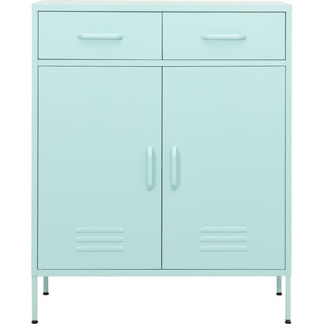 vidaXL Armadietto Menta 80x35x101,5 cm in Acciaio