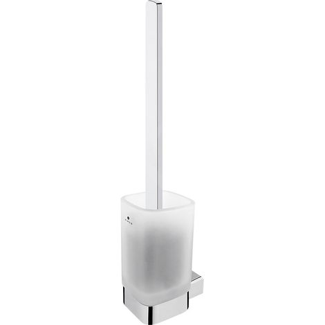 Nimco Kibo - Brosse WC murale avec support, verre mat/chrome Ki 14094CN-HR-26 (1/2)