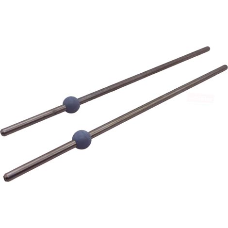 Schläfer 405510 Asta Eccentrica con Sfera Universale Ø5 x 200 mm in Acciaio Inox per Scarico Sifone Lavandino, Piletta Pop-Up da 1" e 1 1/4" con Tappo Saltarello Lavabo e Bidet Bagno, Conf. 2 Pezzi (1/4)