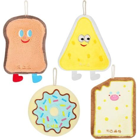 Magnifique serviette suspendue, doux absorbant, laine de corail, motif Barracuda, fromage, toast, biscuits, beignets, gadgets pour la cuisine et la salle de bains. (1/5)