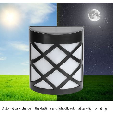 Lampe murale solaire LED étanche à détecteur de mouvement pour jardin extérieur, blanc chaud (1/5)