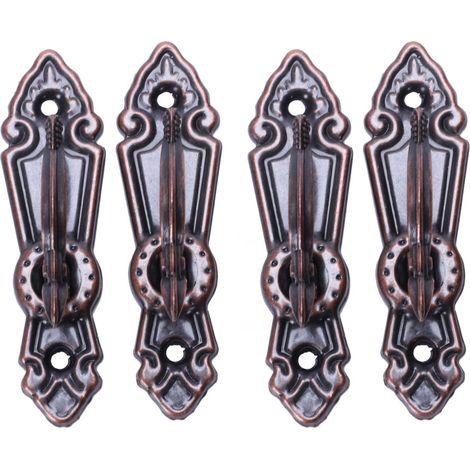 Ganchos metálicos para cortinas con borlas, ganchos de pared, 6 unidades, color bronce rojo. (1/4)