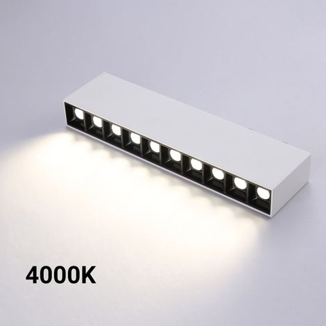 Foco Lineal LED Superficie Color Blanco - 20W - UGR18 -