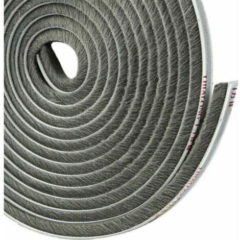 Joint brosse adhésif pour porte coulissante – Longueur 4,9m x largeur 0,9cm – Isolation anti-froid et anti-poussière – Flexible et résistant (1/5)