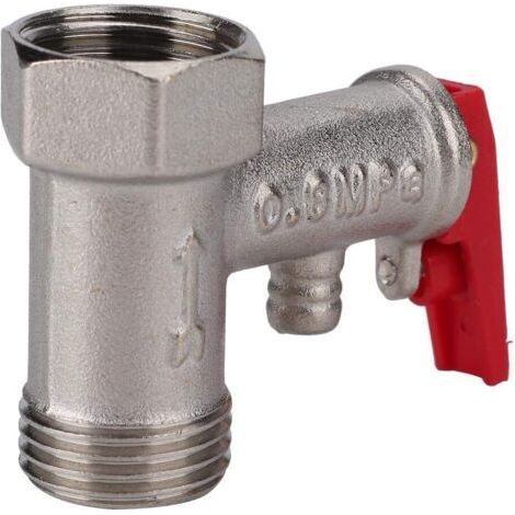 Clapet de sécurité 1/2 pouce en laiton pour chauffe-eau électrique – Soupape de décharge de pression réglée à 0,8 MPa – Conforme aux normes de sécurité pour installations résidentielles