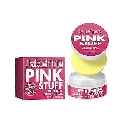 Détachant The Pink Stuff. pâte nettoyante miracle. éponge à récurer. ensemble nettoyant multi-usages sans rayures pour la cuisine. élimine la graisse. les joints. (1/4)