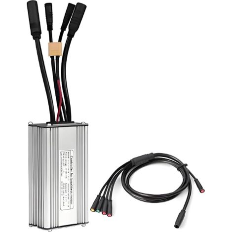 Contrôleur de Vélo Électrique avec Câble 1T5 KT-15A, Contrôleur à Onde Sinusoïdale Imperméable, Accessoire Essentiel pour Vélo Électrique