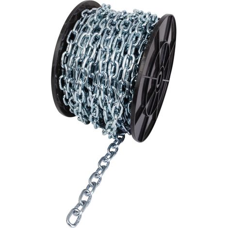 Catena saldata dritta maglia corta bobina da 25 m 5 155 21 x 10