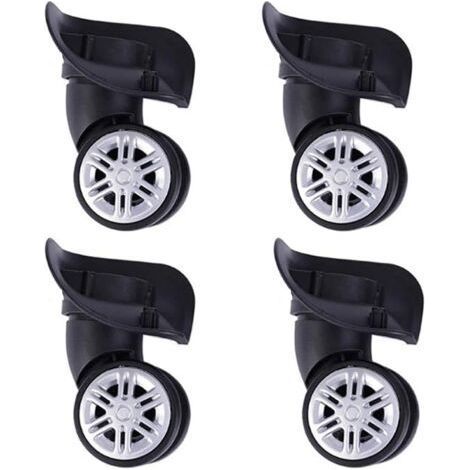 Roues de rechange pour valise, lot de 4 – Diamètre 5 cm – Plastique et PVC – Installation facile – Roues silencieuses (1/5)