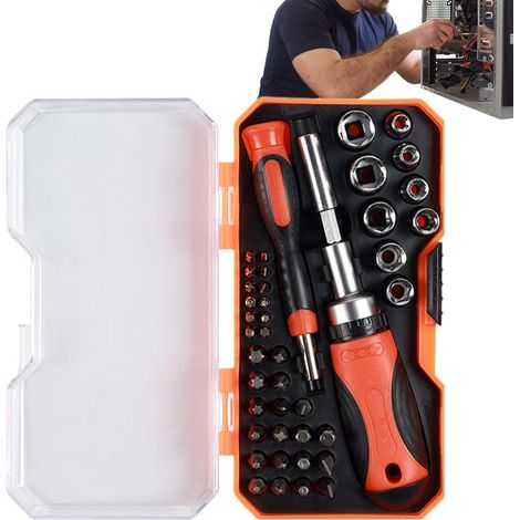 Tournevis multi - Avec étui de rangement de précision - Tournevis cruciforme et hexagonale - Pour voiture, meubles, gadgets, maison, garage, atelier (1/5)
