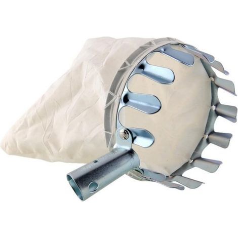 Silver fruit picker, fruit picker with metal-free telescopic handle, practical gardening tool, lightweight, durable and portable (1/5)