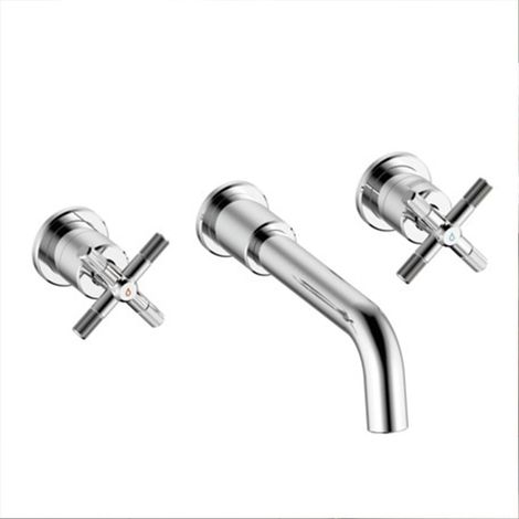 Bristan Cruzar 3-Hole Bath Filler Tap Wall Mounted - Chrome (1/5)