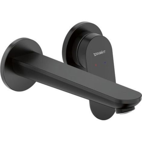 Duravit Wave - Mitigeur de lavabo encastré, 2 trous, noir mat WA1070004046 (1/4)