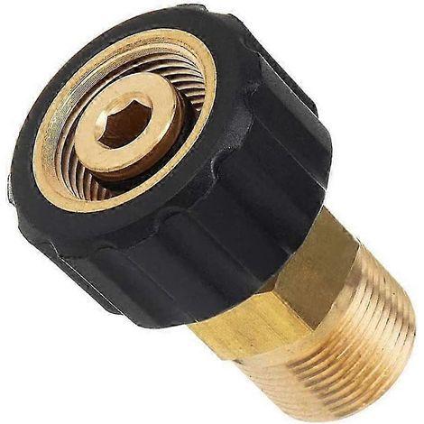 Raccord pour nettoyeur haute pression, adaptateur rapide fileté femelle M22 x 15 mm vers filetage mâle M22 x 14 mm (1/5)