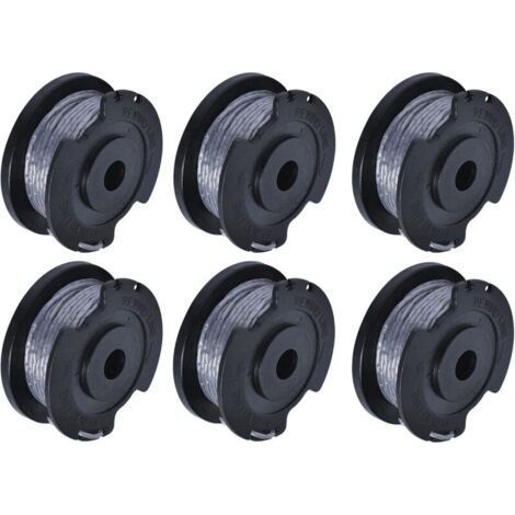 Spool and line for grass trimmer, 6 pieces F016800569, compatible with Bosch EasyGrassCut-Karteo replacement (1/4)