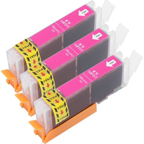 Compatible avec les cartouches d'encre Canon CLI871, imprimantes MG5780, TS6080 et TS5080, cartouches d'encre rouge. (1/5)