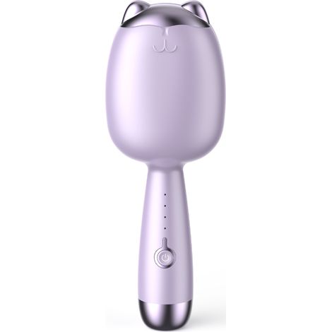 Fer à friser pour cheveux, effet plage, fer à friser ionique avec double cylindre de 3,2 cm (1,26 pouce), facile à utiliser, quatre vitesses et arrêt automatique, violet (1/5)