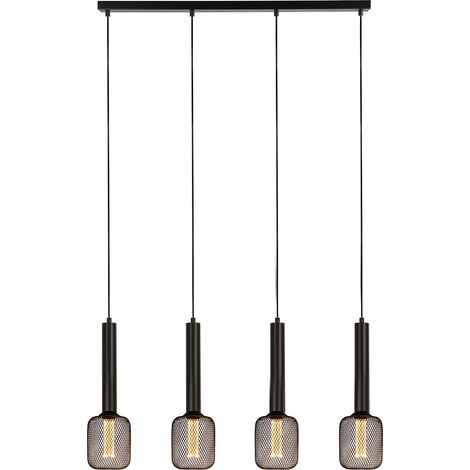 Lampadario Contemporaneo Dulwich Acciaio Nero 4 Luci E27 (1/5)