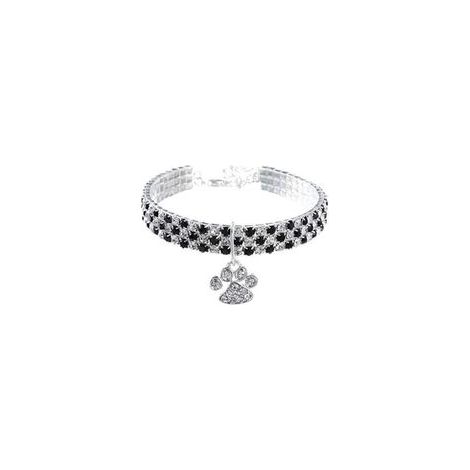 Collier pour Animal de Compagnie avec Diamants - Réglable - Pendentif en Forme de Griffe de cœur élastique - pour Chat et Chien - Petit Collier pour Animal Domestique
