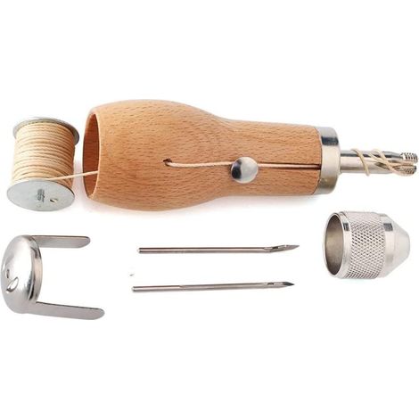 Kit de réparation de Cuir,kit de Couture de Point de Verrouillage d'outil Rapide,Voile Lourde de Toile de réparation de Chaussures,Machine d'art de Main de réparation de Cuir (1/5)