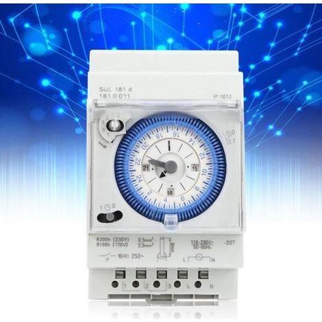 Programmierbare Zeitschaltuhr – Mechanisch – 250 V AC – 16 A – Für Innenräume – Installationsfertig (1/5)
