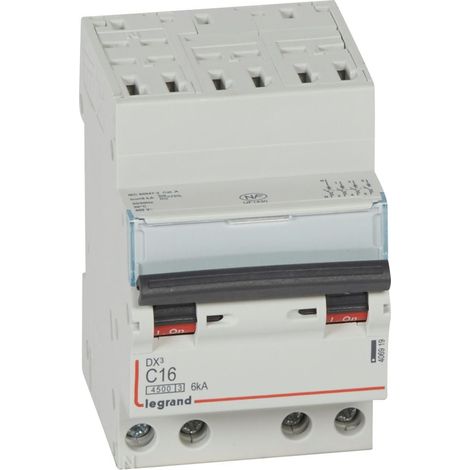Disjoncteur Modulaire DX3 4P Courbe C 16A 45kA Auto Legrand LEG406919