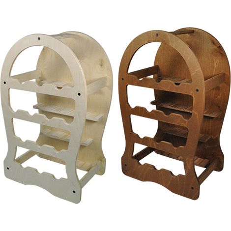 1PZ BOTTE PORTABOTTIGLIE 13 pos. - chiaro cm. 37 x 27 x h.62