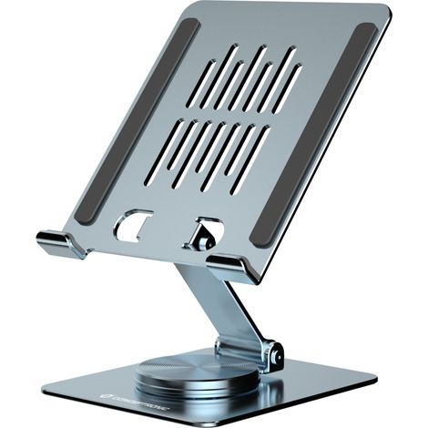 SOPORTE TABLET GIRATORIO Y PLEGABLE CONCEPTRONIC THANA09G BASE ROTACION 360° ALTURA AJUSTABLE