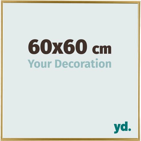 yd. - Cadre photo 60x60 - Or - Plastique - Evry