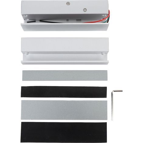 Elektrisches Türschloss für Glastüren, rahmenloser elektronischer Riegel, Aluminiumlegierung, 12 V Gleichstrom, links anschlagend (1/5)