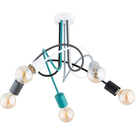 Plafonnier enfant multicolore 5xE27 15W Tango Alfa (1/2)