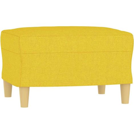 Repose-pied,Tabouret de pied,Pouf Jaune clair 60x50x41 cm Tissu CFW5718 (1/5)