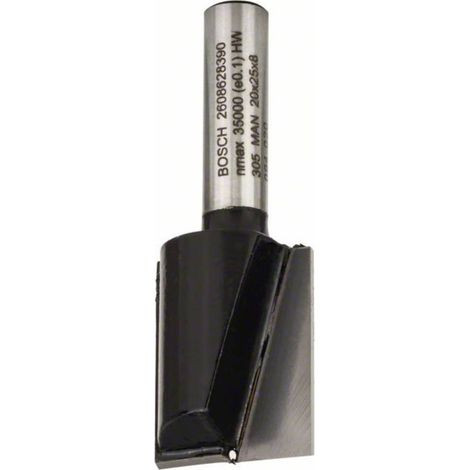Bosch – Fraise à rainurer 8 mm – Diamètre de tige 8 mm – Pour bois massif et matériaux abrasifs – Longueur 56 mm – D1 20 mm (1/10)