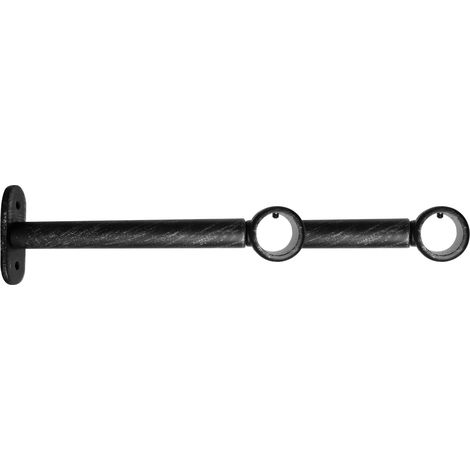 SET 2  SUPPORTI DOPPI BASICO 16CM NERO-ARGENTO (1/2)