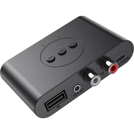 Ricevitore audio Bluetooth compatibile con NFC, adattatore audio wireless Bluetooth 5.2 per stereo domestico/autoradio/ricevitore AV/cuffie/altoparlanti, chiamate in vivavoce, adattatore (1/5)