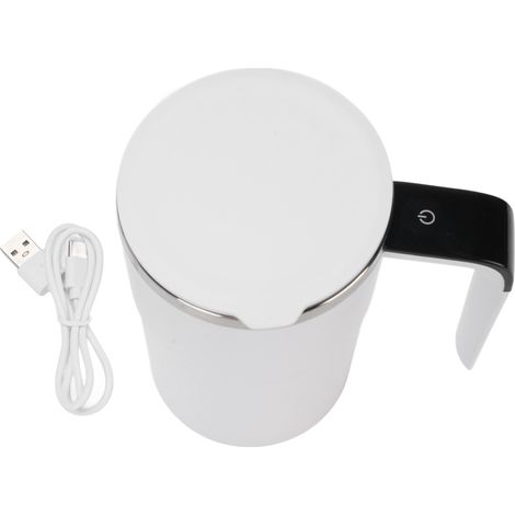 Mug mélangeur électrique magnétique avec affichage de la température et agitateur automatique pour café, thé et chocolat chaud (380 ml). (1/5)