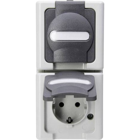 Kopp Prise de courant étanche gris IP44 16 A 230 V (1/2)