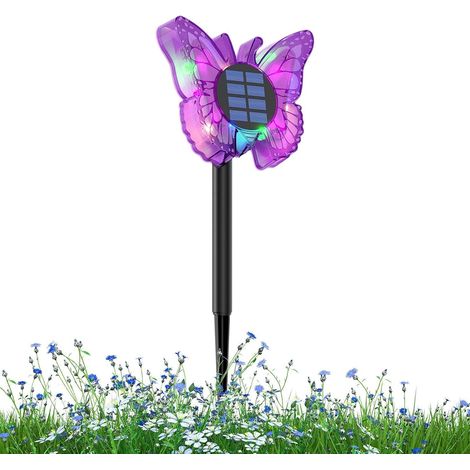 Lampes Papillons Solaires Décor de Jardin Ajustable à Fixation Murale Lampes Solaires pour Jardin d'Extérieur Terrasse Cour Chemin Paysage Ferme Sol (1/5)