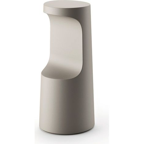 Taburete de bar diseño moderno 75cm polietileno interior exterior Fura S1 - Beige (1/5)