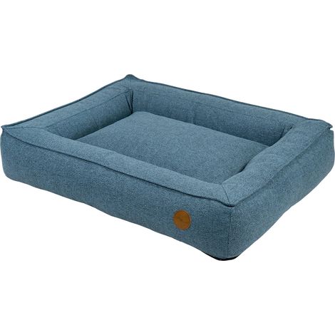 Lit Box Orthopédique pour Chien - Panier à Rebords pour Chiens aux Articulations Fragiles - Couleur Pétrole, M, 80 x 65 cm (1/2)
