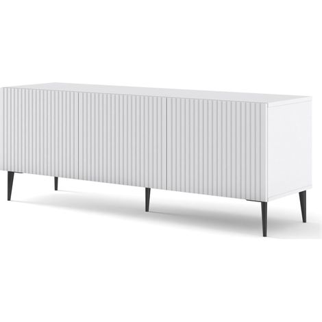 TV-Schrank RAVENNA B 150 cm 3D weiß matt + beine (1/5)